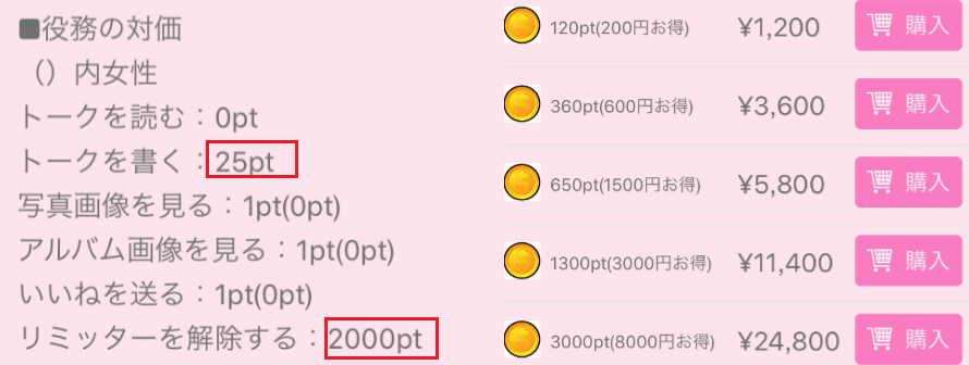 サクラ出会い系アプリ「大人トーク」料金体系