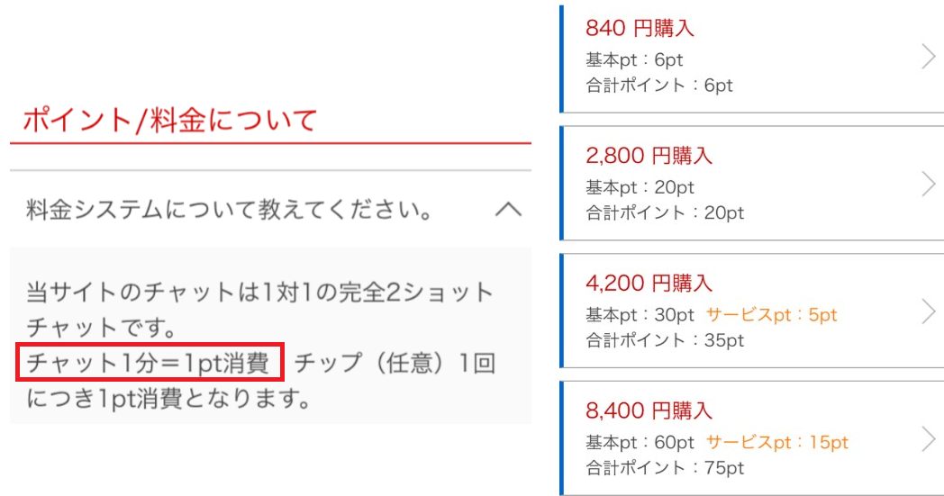 ビービーチャット-ビデオやチャットでトークするライブチャットアプリ料金体系
