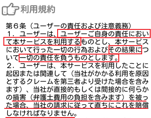 年上の年代の人とチャットで触れ合えるカラヒマ利用規約