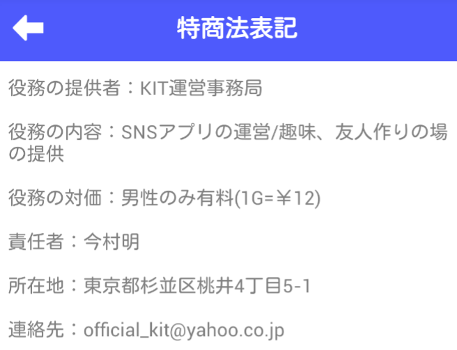 サクラ詐欺出会い系アプリ「Kit」運営会社